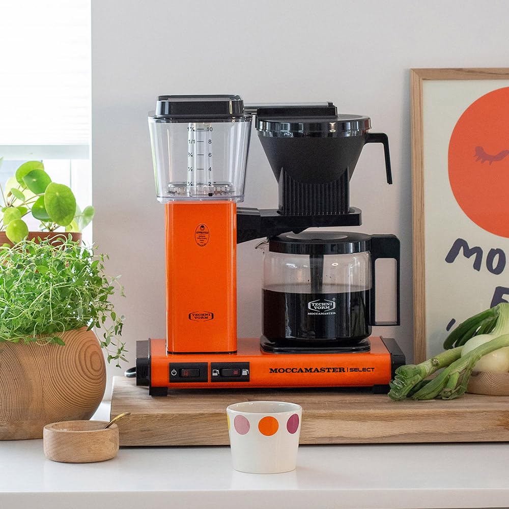 Moccamaster KBG Select 53986 Filter Coffee Machine, Orange, 32 x